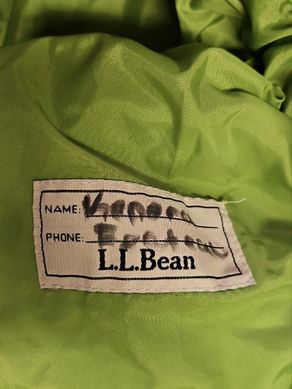 L.L. Bean Two-Tone Green Hooded Girls Winter Snow Ski Jacket